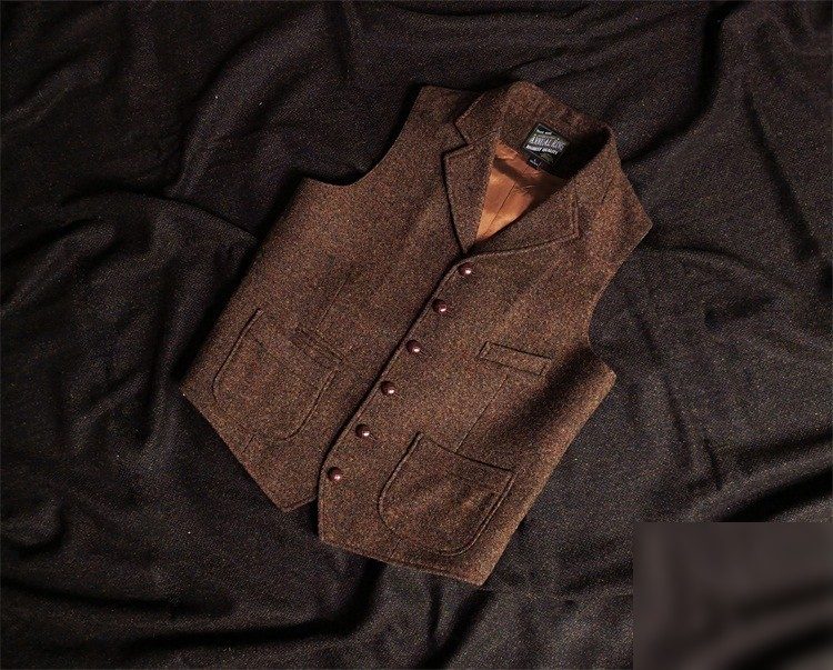 The waistcoat front, dark cloth
